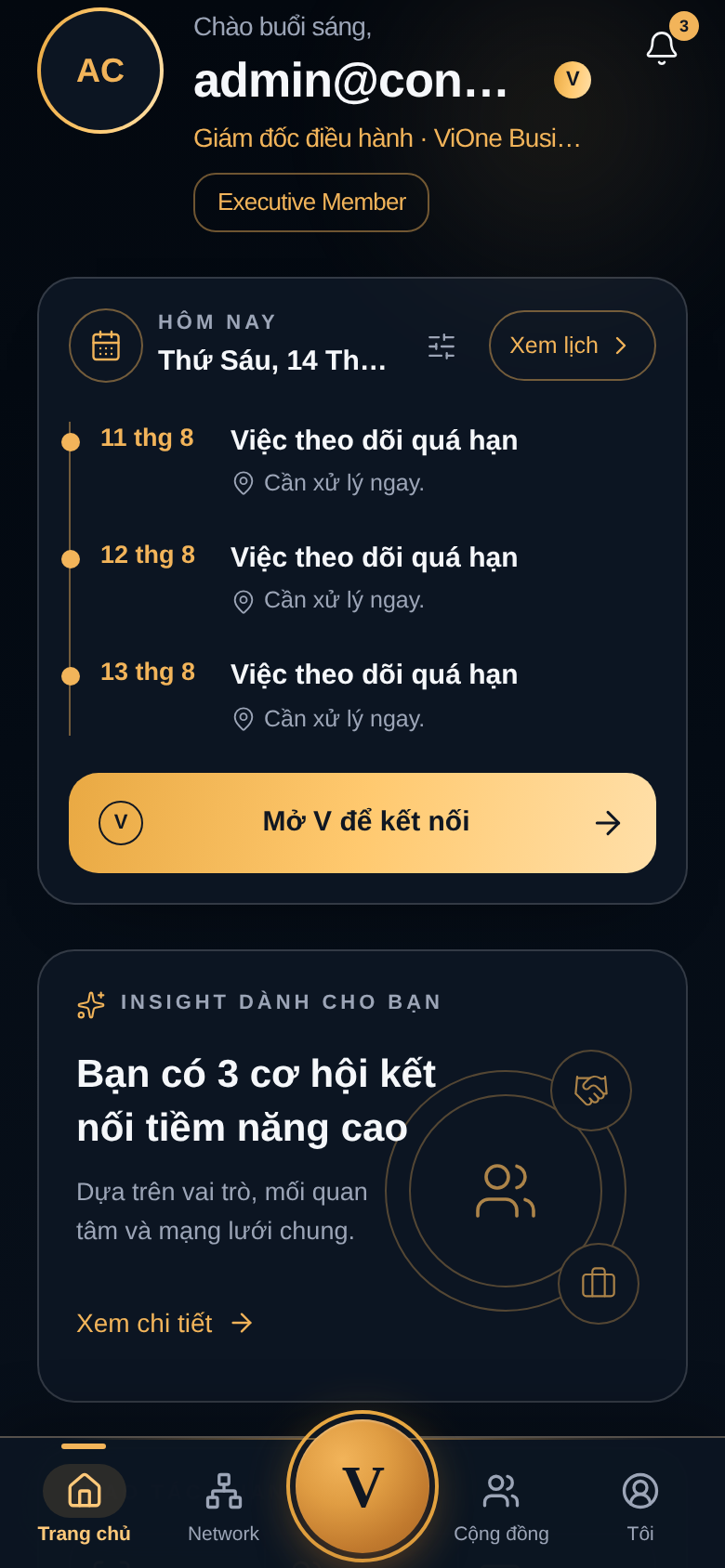 Trang chủ điều hành